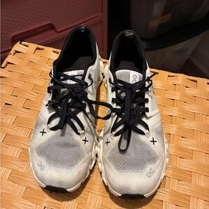 On Running Black and White Athletic Shoes